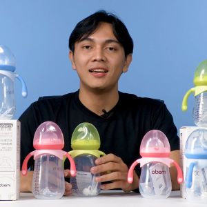Oberni Botol Susu 240 ml / 300 ml Leher Lebar Bahan Plastik Tristan P39