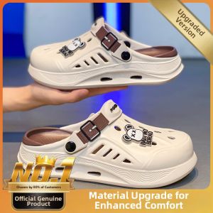 Womens Summer Outdoor Sports Sandals Thick Bottom Anti-slip Beach Clog Shoes Sweet Style Hollow out Daily Wear Flat Heel