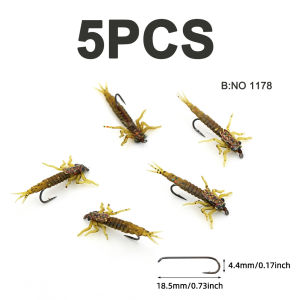 5/8pcs Rubber Nymph Body And Legs Stonefly and Caddis Larvae Fly Imitation Insects For Trout Slamon Steelhead Fishing Lure Bait