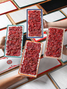 Tea Dinnerware Plate Commercial Flat Shallow Rectangular ly Cut Self-Service Beef Hotpot Dish Plate Made in China