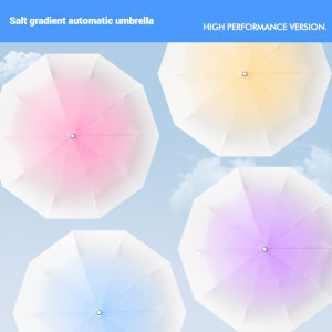1PC 20-Bone Compact & Lightweight Gradient UV Protection Umbrella Perfect for On-the-Go Sun Safety & Stylish Freshness