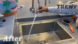 TRENY 360 Degree Rotate Anti-splash Home Kitchen Filter Faucet Swivel End Diffuser Nozzle Water Saving Tap