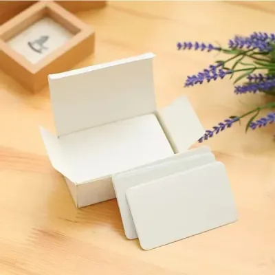 10/30/60pcs Color Word Card Kraft Paper Card Postcard Retro Blank DIY Handwritten Note Writing Card Label Bookmark Learning Card