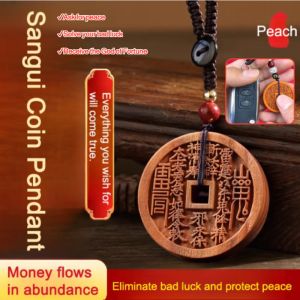 Copper Coin Pendant Open The Treasury Taomu Mountain Ghost Spends Money Feng Shui Lucky Pendant Bring Good Fourtune Wealth