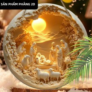 1 Cái Tranh Gỗ Hình Chúa Giáng Sinh 2D Hình Tròn Trang Trí Treo Tường Thích Hợp Làm Quà Tặng Giáng Sinh Trang Trí Cửa Nhà Thờ Tường Nhà