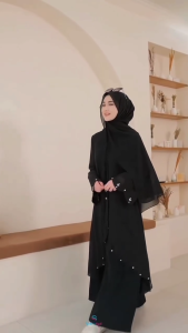 COD Zalsa Abaya Ceruty Babydol BUSUI Dress Wanita Terbaru 2025 Kekinian Gamis Viral Dress Kondangan