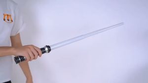 2-in-1 Flashing Lightsaber Laser Christmas Gift Double Sword Toy Combo Sound Flashing Stick Props Toy
