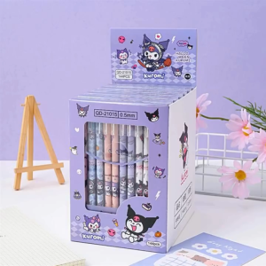 Pen Dakwat 库洛米中性笔1支 Kuromi Gel Ink Pen 1PC 0.5mm 可擦中性笔网红卡通可爱库洛米学生圆珠笔 Cute Cartoon Stationery Student