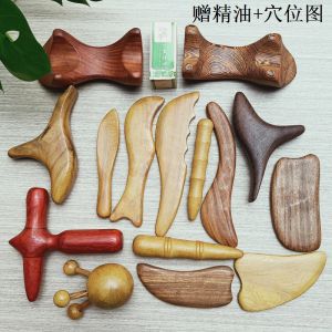 Green Sandalwood Chicken Wing Wood Triangle Quail Acupoint Massager Tool Universal Foot Bottom Gua Sha Sheet Included