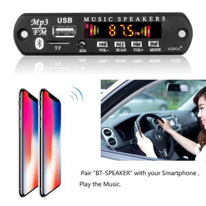 Bluetooth 5.0 MP3 Player Decoder Board for car FM Radio TF USB 3.5mm AUX Module Receiver Audio Amplifier Board 12V With Remote Control J40
