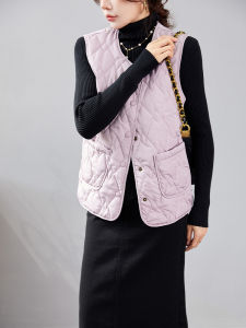 Ladies Stylish Cotton down Vest 2025 New Autumn Outerwear Inner Match Unique Beautiful Small Jacket Vest Polyester Fiber