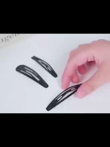 Simple Black Women Metal Snap Hair Clips Accessories(12 PCS/Set)