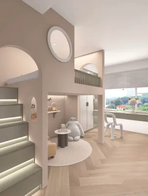 【SG Local Contractor】【Custom Furniture】Customized Loft Bed with Storage Staircase