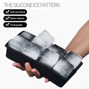 4/6/8/15 Grids Big Ice Food Mold Giant Large Food Grade Silicone Ice Cube Square Tray Mold DIY Ice Maker Model Ice Cube Tray