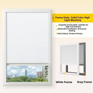 No Drilling Inward Window Hidden Honeycomb Blinds