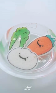 JAMMUK - Cute Vegetables Natural Cellulose Sponge | BPA free certified for infant and toddlers