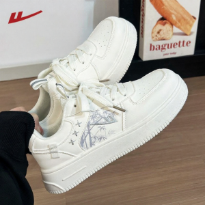 Warrior | Dopamine Colorful Spring New Thick-Heel Light Weight Soft Bottom Womens White Shoes