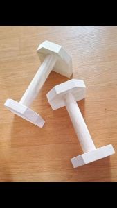 2 Pcs Wooden Parallettes Non-Slip Push Up Bars Calisthenics Straddle Planche Dips Handle Stands Grip Strength Training