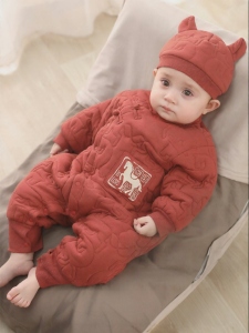 Bodysuit Bé Dày Ấm Màu Đỏ Lễ Hội