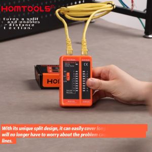 【Gửi hàng từ Bình Dương】HOMTOOLS HM100 Trình kiểm tra cáp mạng đa kênh RJ45 Trình cắm Ethernet Cáp RJ11/RJ12/RJ14 Lòng điện thoại ngắn bộ ngắt mạch máy dò chéo