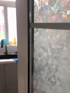 100x40cm Stained Glass Window Film PVC for Glass Windows Stained Glass Window Sticker Static Cling Decorative Glass Film Fenetre Bathroom Privacy Glue-free Electrostatic Frosted Glass Film