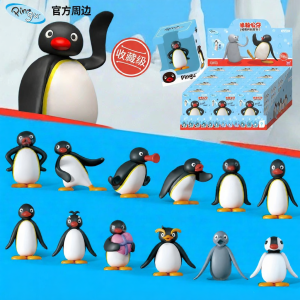 JIANDONGWENCHUANG | Blind Box Mini Figurine Cute Pingu Penguin Doll