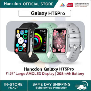 【Local shipment】Galaxy HT5Pro 1.57" large AMOLED Display IP68 Water Resistance Smartwatch Smartband Comfortable All-Day Wearing Advanced Sleep Health Management Up to Two-Week Battery Life Smartwatch-like Display Mens and Womens Watches