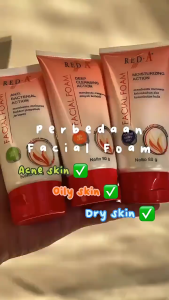 Viva Red-A Facial Foam 40gr | Pembersih Wajah Normal to Dry Acne & Oily Skin