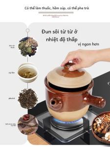 หม้อแกงส้มถ้วยโบราณจากดินเผาทนความร้อน สูญญากาศ ก๊อกแก๊ส หม้อแกงส้มจีนโบราณแบบเตาอบ หม้อแกงส้มถ้วยโบราณ