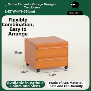 NANGUAHEZI | Retro Design Mobile Storage Cabinet for Bedroom