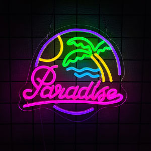 Paradise Neon Sign For Wall DecorLed Neon Light For BedroomRoomHomeBeer Bar DecorArt Neon Light SignPartyUSB Powered