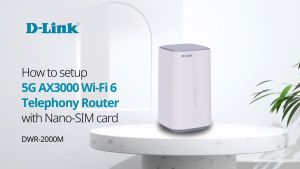 D-Link 5G Dual Band AX3000 WiFi 6 Mobile Nano Sim Card 2.5 Gigabit WAN/LAN & 1 RJ11 port for Vo5G/VoLTE Modem Wireless Router | Support All Telco Unlimited Hotspot Data Plan | Fiber & 4G Auto Failover backup WiFi DWR-2000M