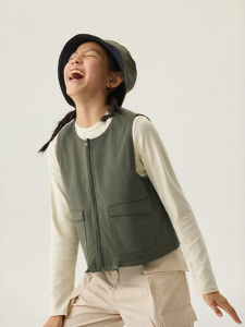 JOLLY BEAN | Girls Fleece Pocket Vest Autumn Winter