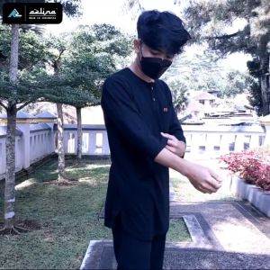 Kurta Muslim Pria AZLINA Bahan Kaos Cotton 24s Lengan 3/4