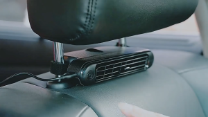 [UEB Mall]USB Car Headrest Cooling Air Fan 3 Speeds Adjustable Car Seat Headrest Fan Rear Seat Ventilator Summer Car Accessories