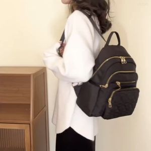 Tas Ransel Wanita Casual Korean Style Multifungsi - Kanvas Warna Cacao/Kayu Manis/Giok/Kuning