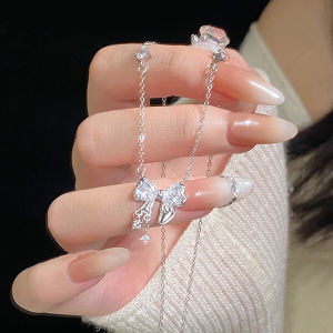 YICAN | Shining Long Bow Zircon Choker Necklace