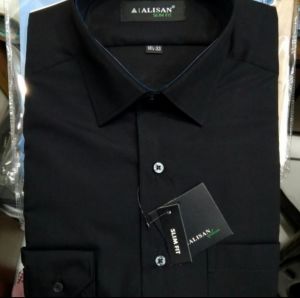 KEMEJA ALISAN LENGAN PANJANG HITAM [ ]