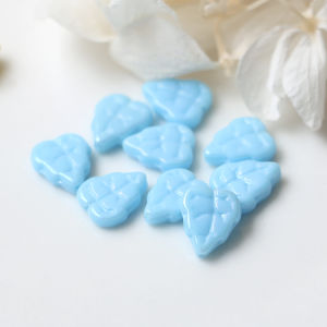 Blue AB Colored Small Leaf 10X8mm Czech Glass Spacer Beads DIY Handmade Material Jewelry Accessories F23 Fashion Accessories