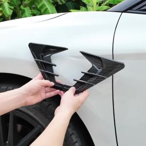 2pcs Vent Cover Fender Hood Air Flow Intake Trim Car Side Exterior Accessories Wing Decals Ventilation Sticker Modified Styling