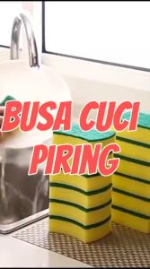 Spons Cuci Piring Sabut Hijau Cuci Piring Spons Sponge Kuning