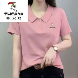 ผ้าฝ้าย เสื้อยืด ผู้หญิง ฤดูร้อน แขนสั้น เด็กทารก ตุ๊กตา ปกเสื้อ เสื้อฐาน แฟชั่นใหม่ ลำลอง พรางหุ่น การทายวัย เสื้อท่อนบน