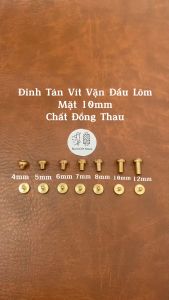 Đinh Tán Vít Vặn Đầu Lõm Chất Đồng Thau Phụ Kiện Làm Đồ Da Thắt Lưng Móc Khóa Túi Xách Thủ Công Handmade DIY