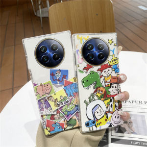 เคสโทรศัพท์ Realme 12+ 12X 12 Pro+ 11 Pro + Plus NFC 5G 4G เคส ปลอกดีไซน์ใหม่น่ารักการ์ตูนคลาสสิกอะนิเมะ Shin-Chan Kuromi ซิลิโคนโปร่งใสอัลตร้าซอฟท์บางปก Case 2024