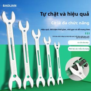 BAOLIAN Đa Năng Đôi Kết Thúc Cờ Lê Tự Se Khít Kết Hợp Bộ Cờ Lê Có Lỗ Lục Giác Cho Dụng Cụ Sửa Chữa Gia Đình