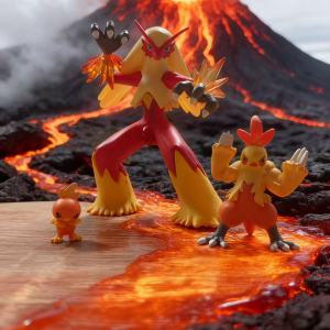 Takara Tomy | Anime Pokemon Figure Blaziken Evolutionary Group Strong Chicken Flame Chicken Action Figures Pvc Collection Model Toys for Chil