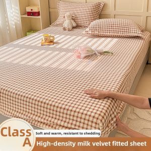 NAIYOUCHENG | Thick Milk Velvet Mattress Protector Slip Resistant Bed Skirt