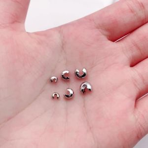 20 Chiếc 18K Đồng Mạ Vàng Dày Bạc Hình Chữ C Hạt Có Khóa Đóng DIY Trang Sức Làm Phụ Kiện