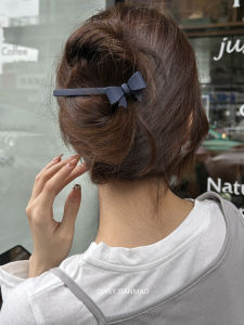 กิ๊บติดผมรูปผีเสื้อสไตล์เกาหลีพร้อมโบว์ผูกเชือกสำหรับผู้หญิง กิ๊บติดผมรูปตัว U ทรงเก๋ไก๋สำหรับผมยาว