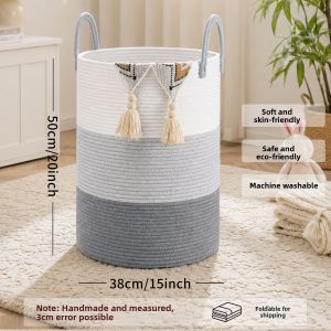 Home Laundry Basket Clothes Storage Bin Large